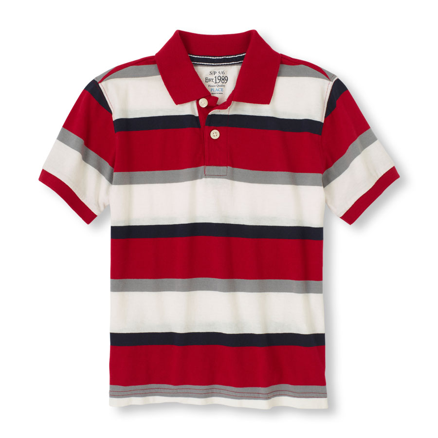 Discounts Short Sleeve Striped Polo