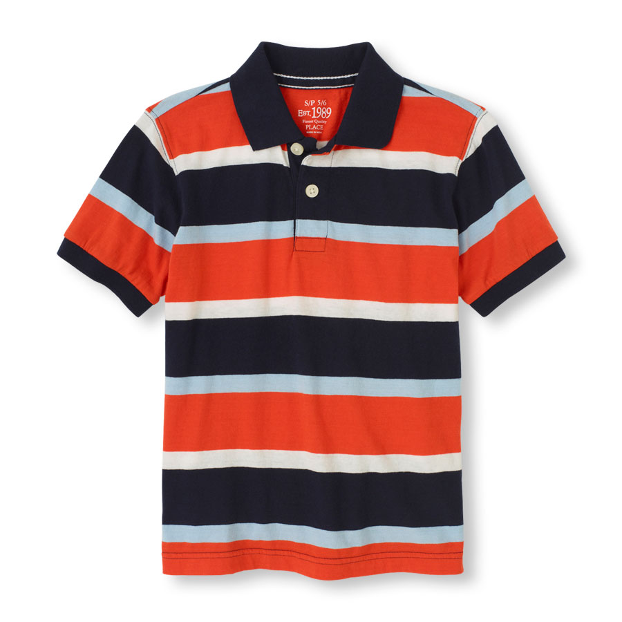 Promos Short Sleeve Striped Polo