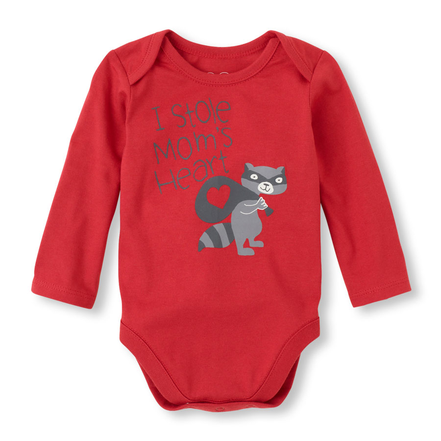 Best I Stole Mommys Heart Raccoon Little Talker Bodysuit