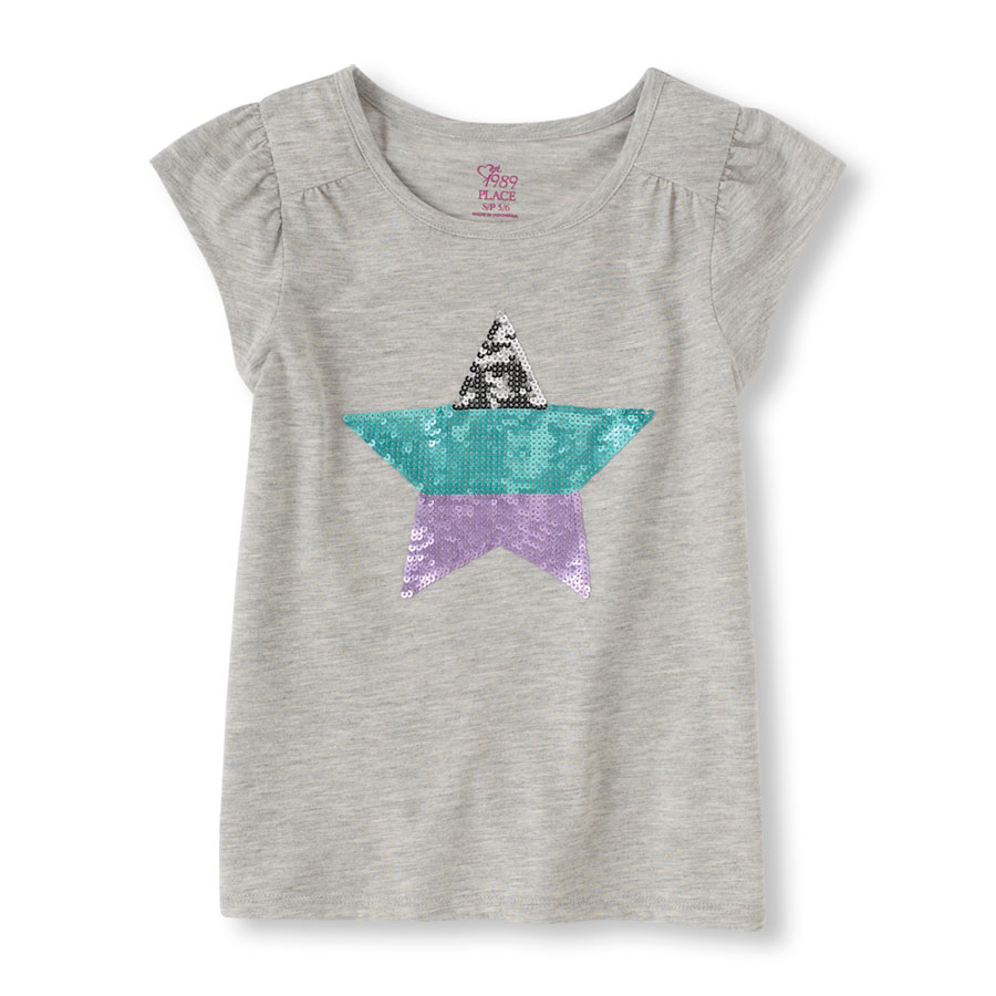Compare Short Sleeve Shirred Graphic Top