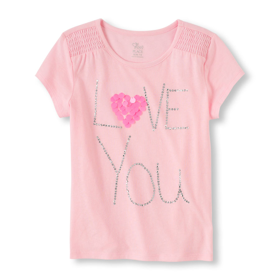 Discounts Short Sleeve Smocked Shoulder Graphic Top