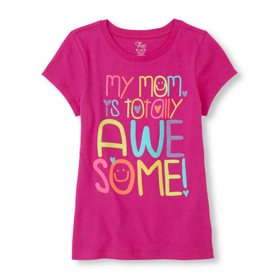 Reviews Short Sleeve My Mom Is Totally Awesome Graphic Tee