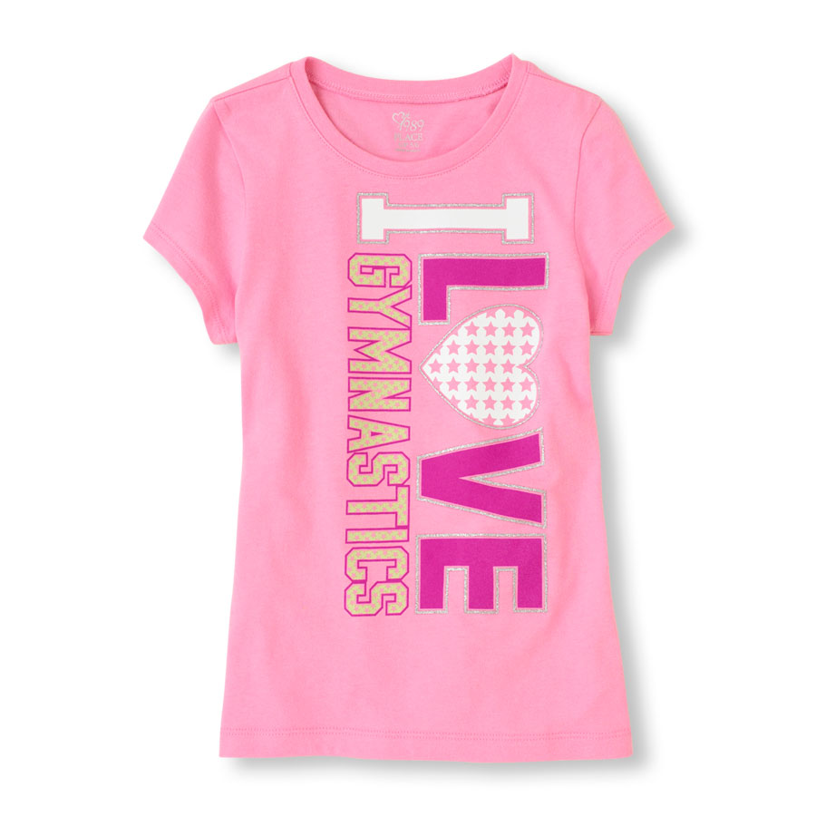 Best Short Sleeve I Love Gymnastics Graphic Tee