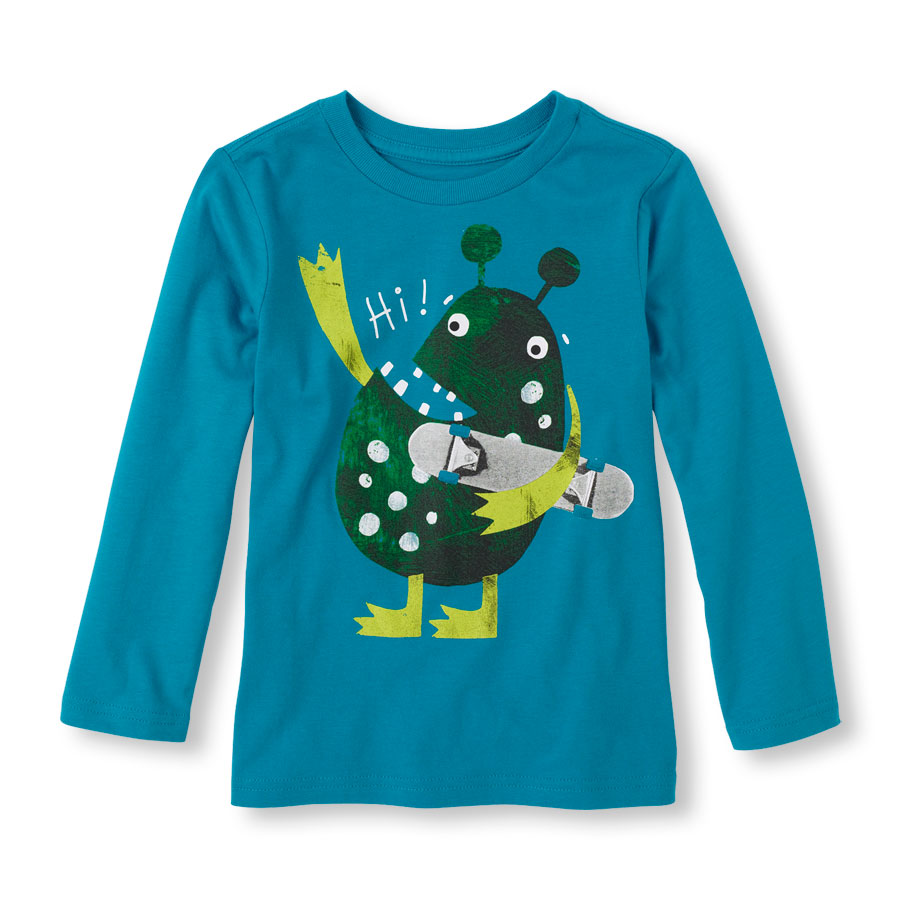 Cheap Long Sleeve Hi Graphic Tee