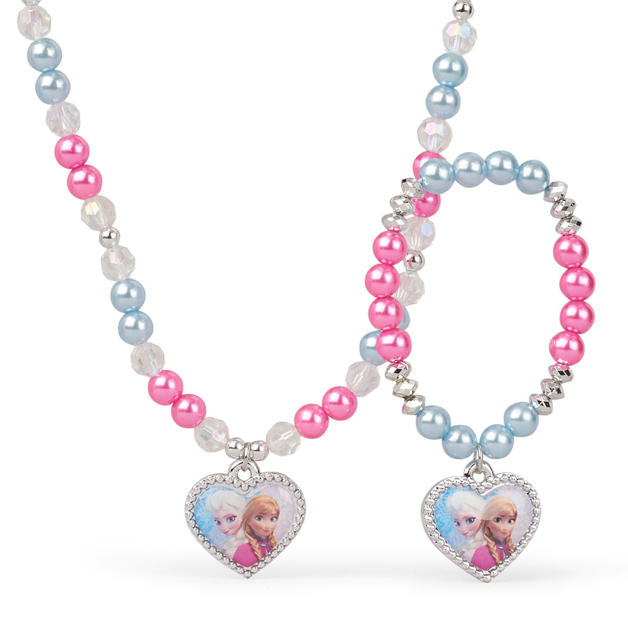 Compare Girls Frozen Beaded Necklace And Bracelet Set