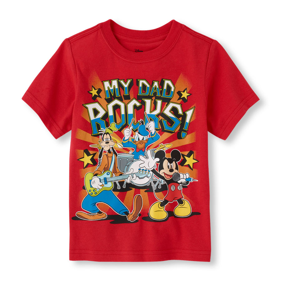Cheap Short Sleeve Disney My Dad Rocks Graphic Tee