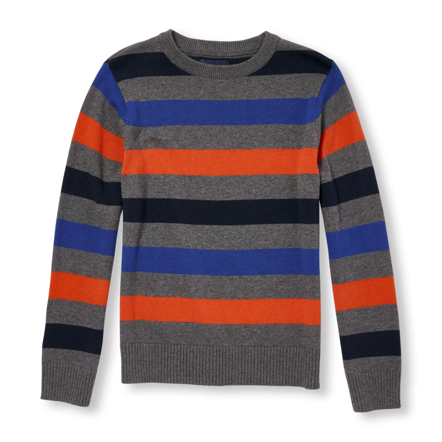 Coupons Boys Long Sleeve Striped Sweater