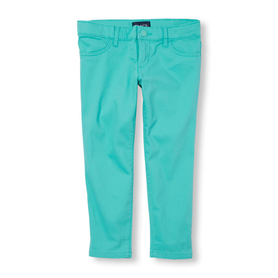 Discounts Girls Solid Woven Jeggings