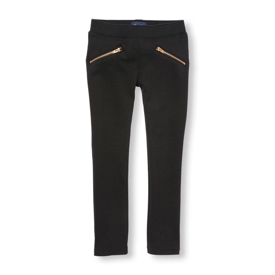 Promos Girls Solid Ponte Jeggings