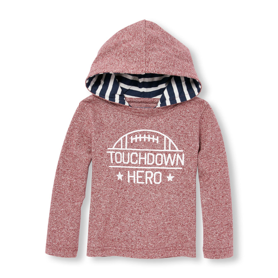 Compare Toddler Boys Long Sleeve Sporty Statement Hooded Top