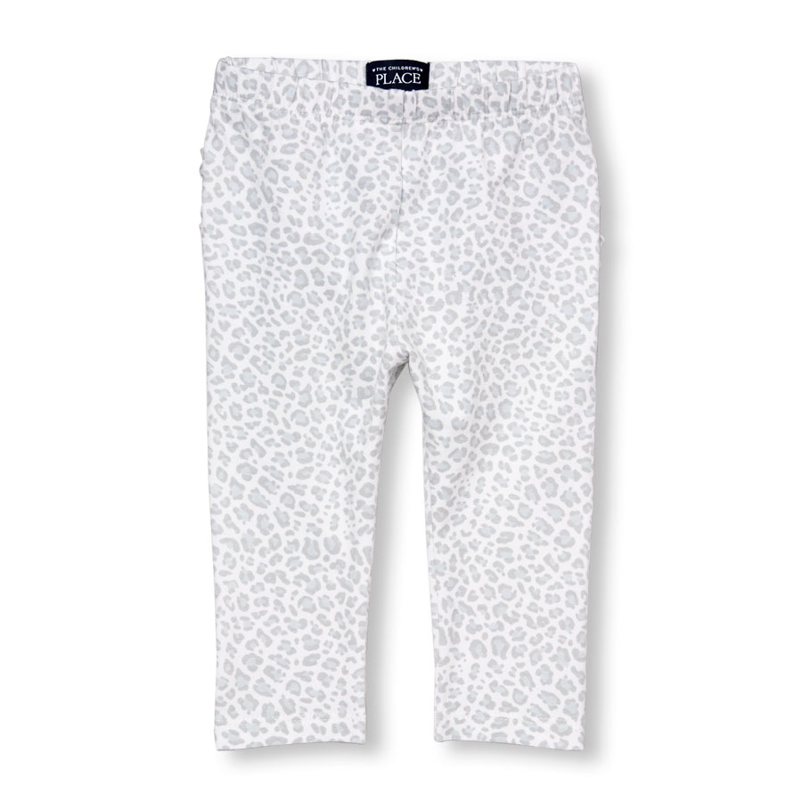 Cheap Baby Girls Leopard Print Ruffle-Trim Pants