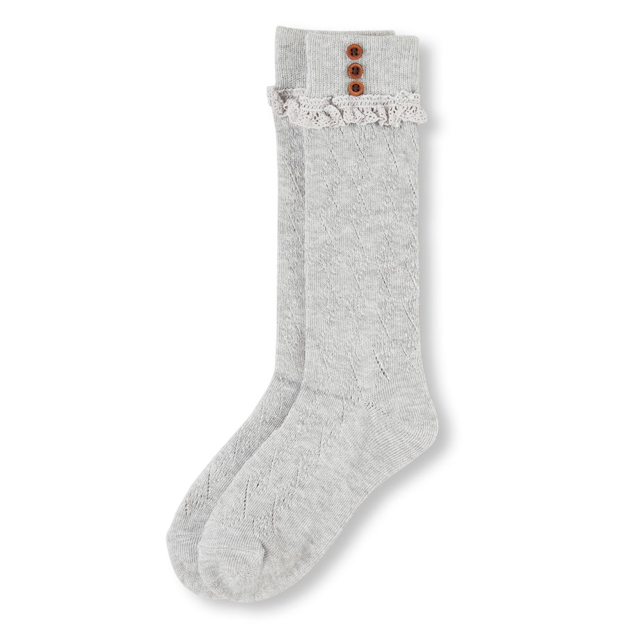 Top Girls Pointelle Knee-High Boot Socks