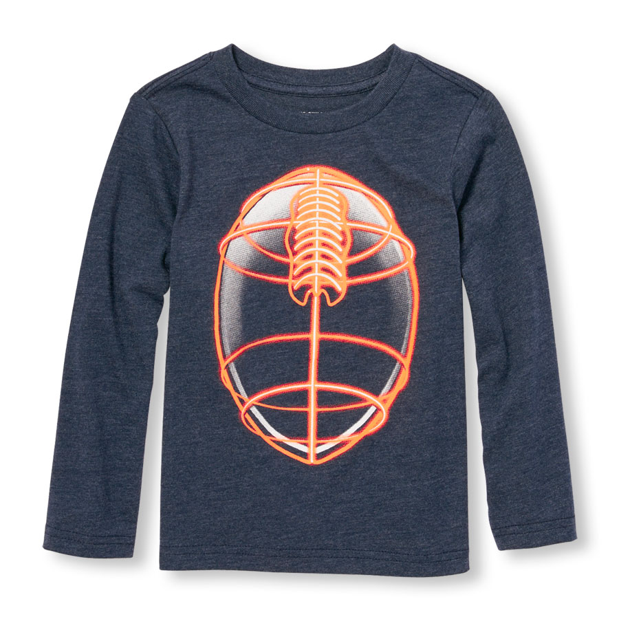 Compare Toddler Boys Long Sleeve Neon Football Graphic Tee