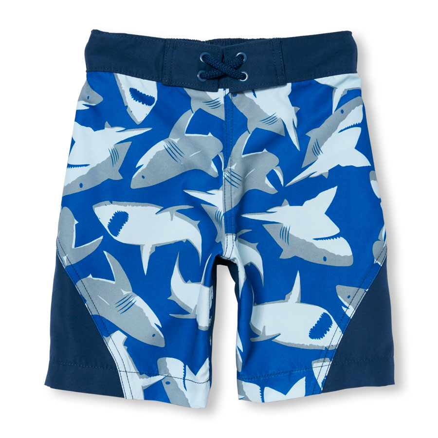 Boys PLACE Sport Shark Print Swim Trunks The Children's Place