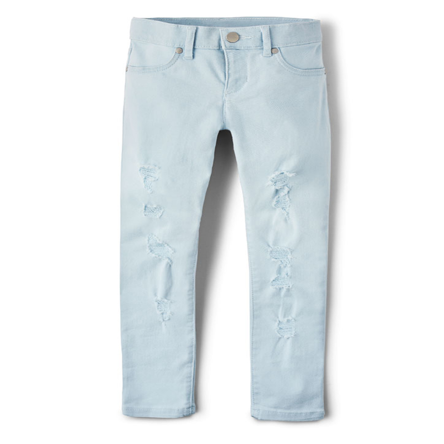 ripped denim jeggings