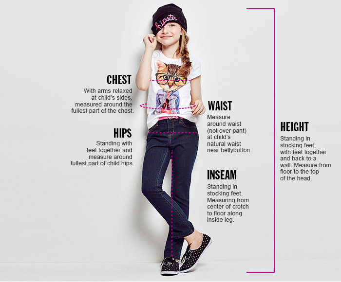 Girls Measuring Guide