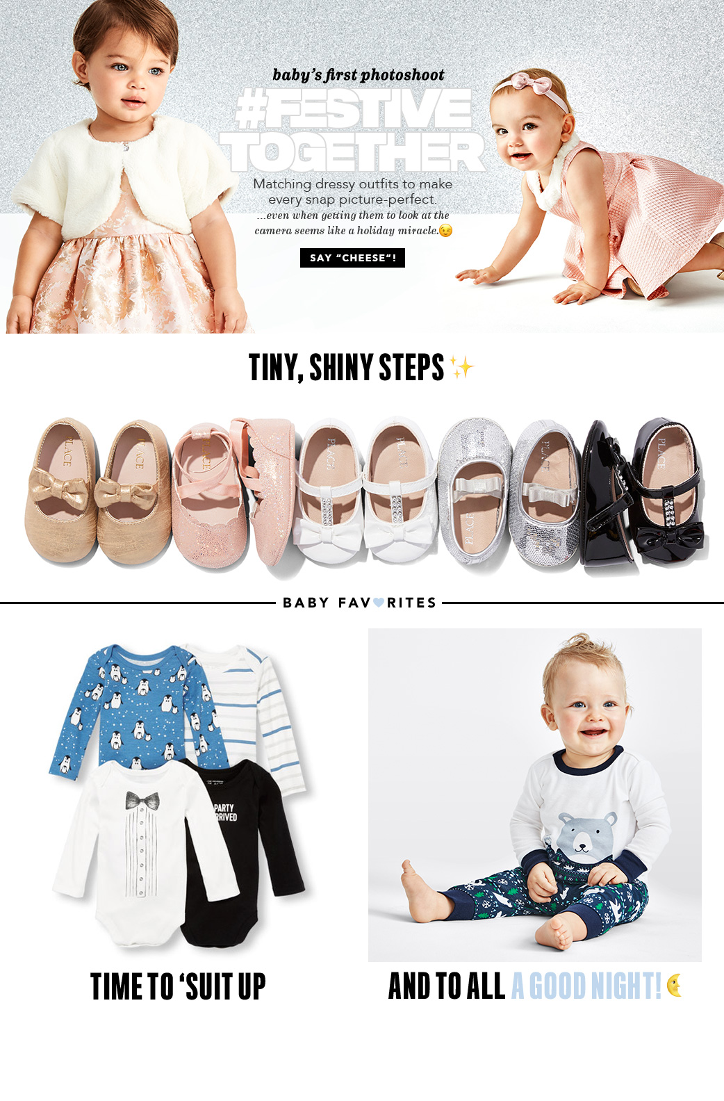 BabyTude - Forget the 'goo-goo, ga-ga'. Baby's serving up some playful attitude in thesenew comfy, cotton graphic bodysuits. | For ZZZZ's | Ready, get sets | First Steps