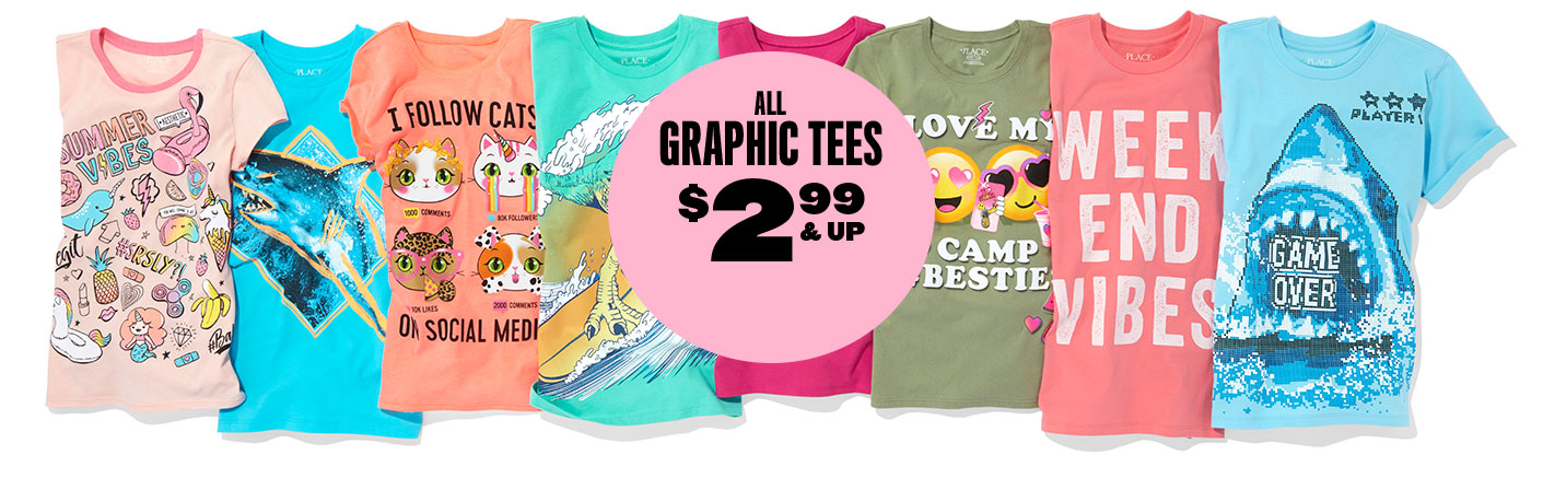 ALL Graphic Tee $2.99 AND UP