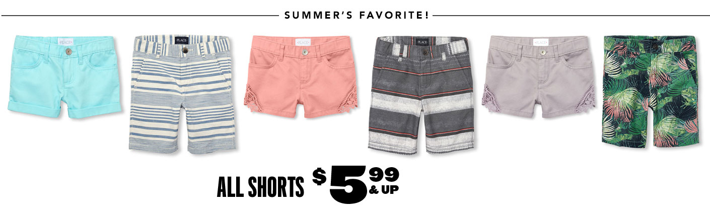 ALL SHORTS $5.99 and up
