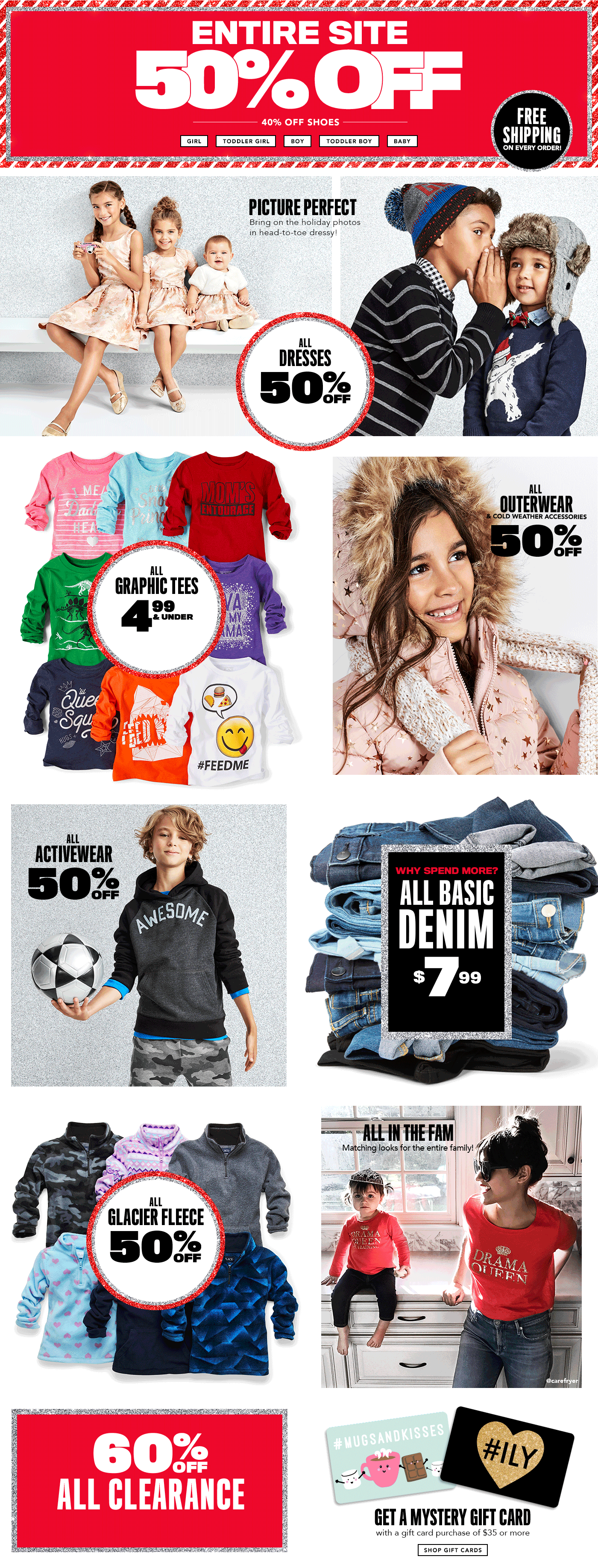 50% off sale | Free Shipping on every order | Shop Dressy, Outerwear, Denim, Graphic Tees, Dresses, Cold weather accessories, activewear, clearance | My Style Place | Gift Cards