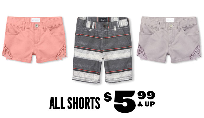 ALL SHORTS $5.99 and up