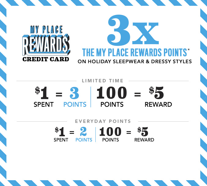 3x The My Place Rewards Points**
