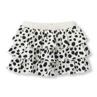 Tiered Dalmatian Print Skirt