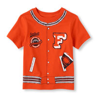 Short Sleeve Varsity Jacket Graphic Tee
