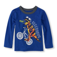 Long Sleeve 'Bikersaur' Graphic Tee