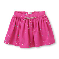 Belted Mini Heart Print Skirt