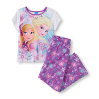 Short Sleeve Frozen 'Sisterly Love' Top & Printed Pants Set