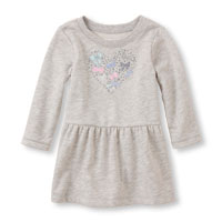 Toddler Girls Long Sleeve Graphic Knit Dress