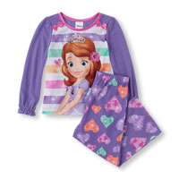 Long Sleeve Princess Sofia Top & Printed Bottoms