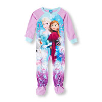 Long Sleeve Frozen Anna, Elsa And Olaf Blanket Sleeper