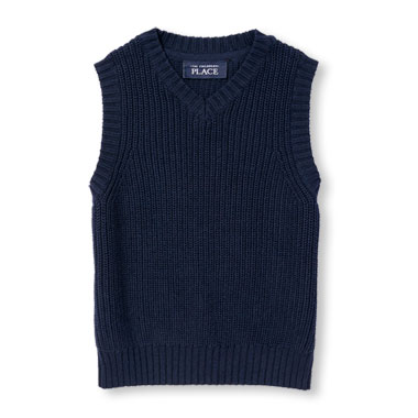 Toddler Boys Textured Sweater Vest