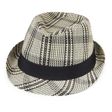 Boys Plaid Straw Hat