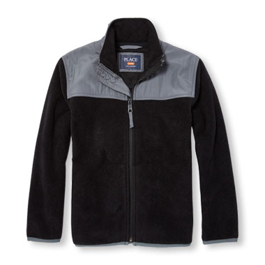 Boys Long Sleeve Zip-Up Fleece Trail Jacket