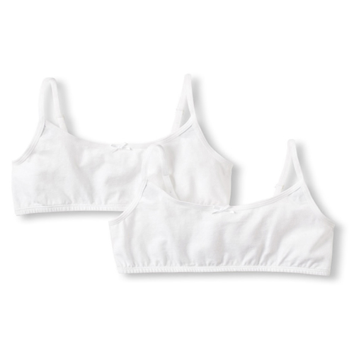 Girls Solid Bralette 2-Pack - White - The Children's Place