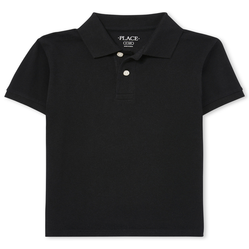 Boys Short Sleeve Solid Pique Polo
