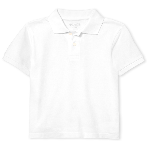 Boys Short Sleeve Solid Pique Polo