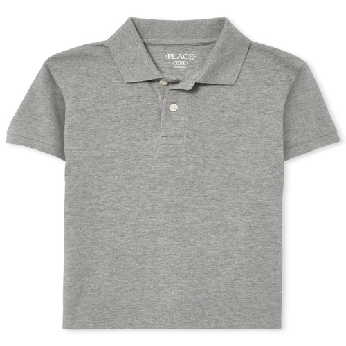 Boys Short Sleeve Solid Pique Polo