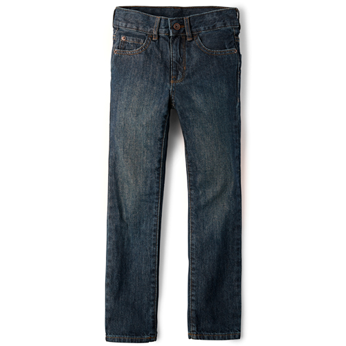 Boys Basic Straight Jeans - Dry Indigo Wash