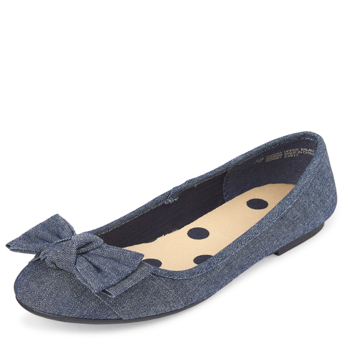

Girls Uniform Denim Ballet Flats - The Children's Place