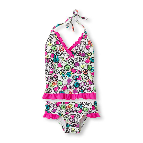 peace sign tankini swimsuit