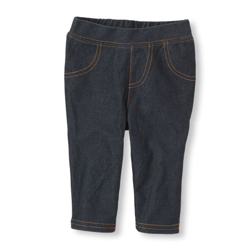 Baby And Toddler Girls Denim Leggings - Capri Length