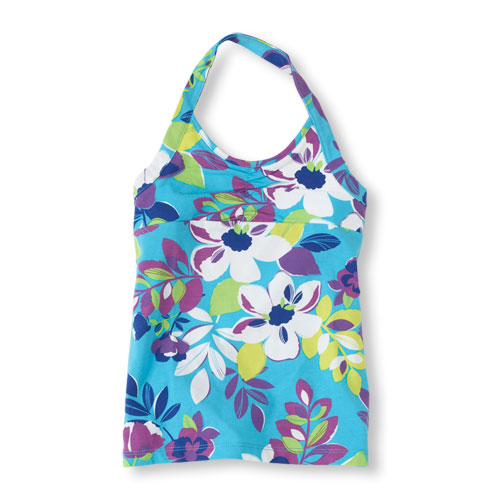 active print halter top