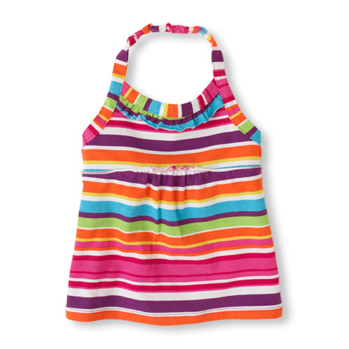 matchables striped halter top