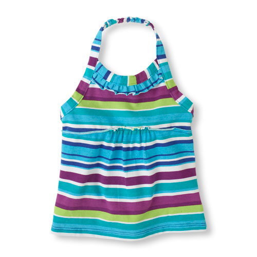 matchables striped halter top