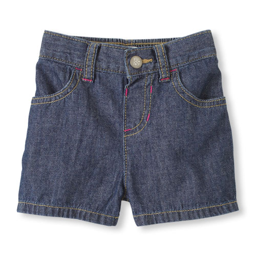 denim woven shorts