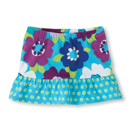 matchables mixed print skort